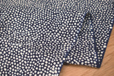 Shokunin Collection Hand-printed Chusen Japanese Tenugui Fabric - Hail 36 dark indigo blue- panel